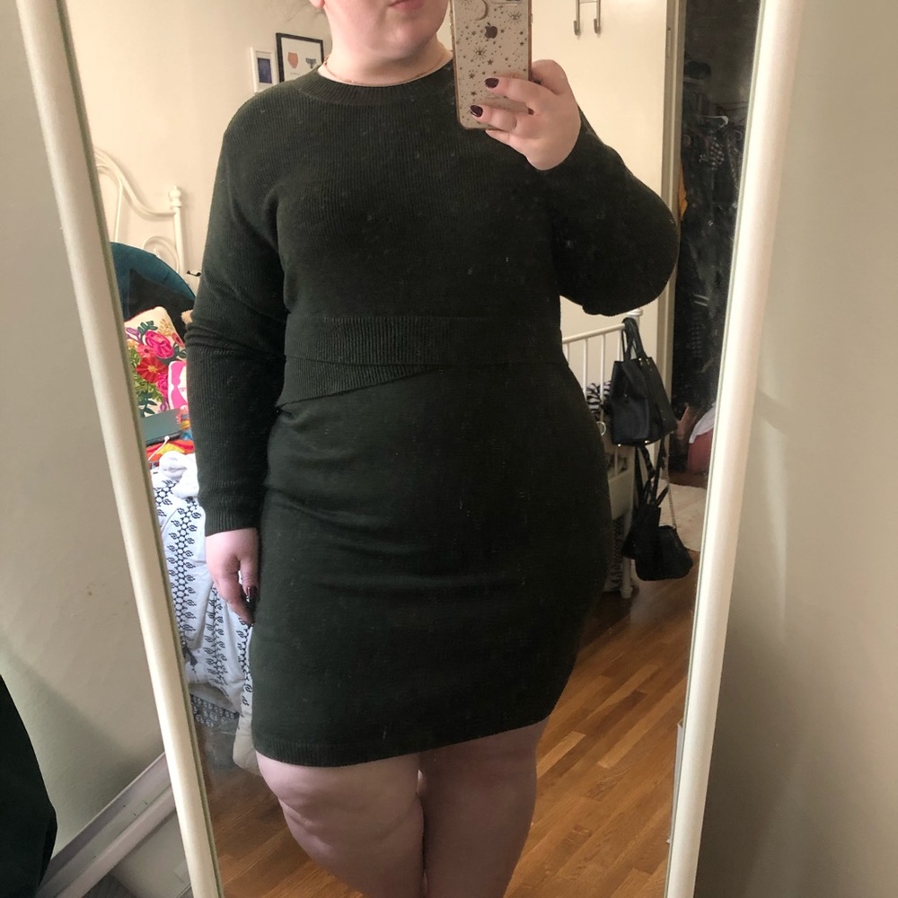 ASOS Curve Knitted Dress with Wrap Detail